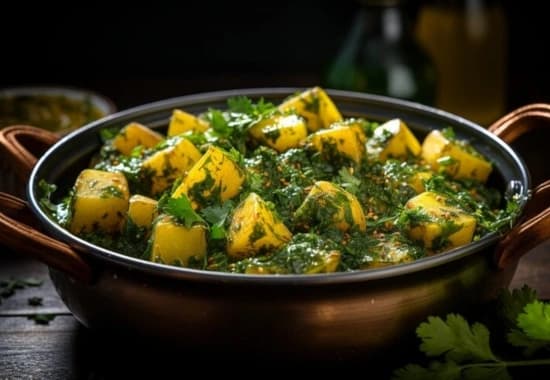 Aloo Baingan Palak